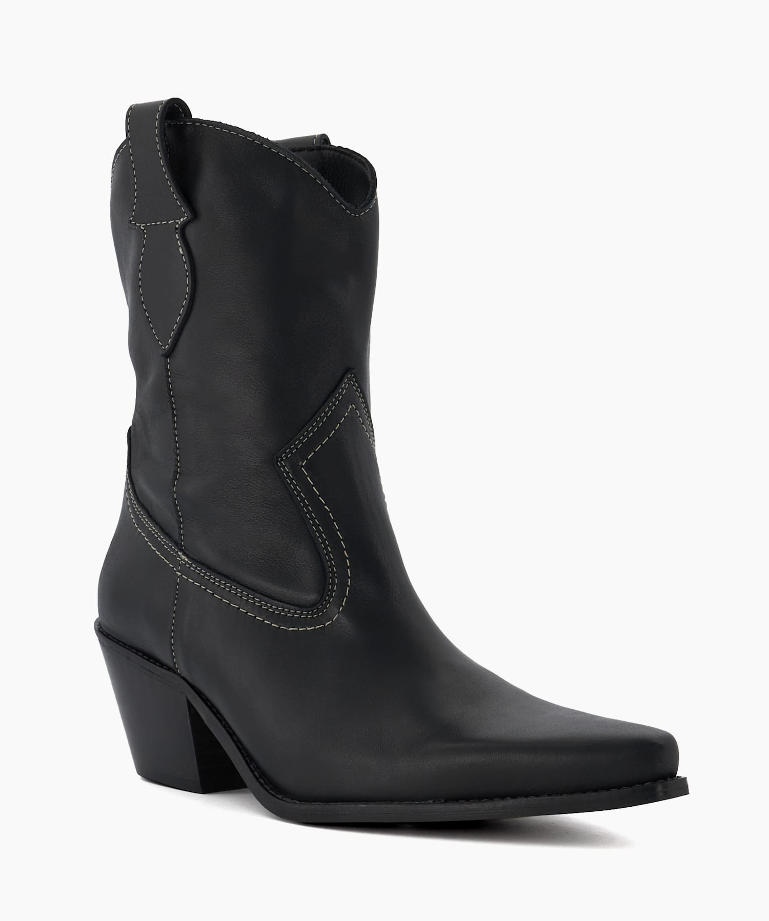 Black ankle cowboy boots womens outlet